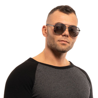 Graue Sonnenbrille aus Metall