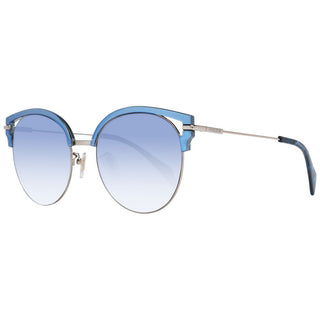 Blaue Sonnenbrille aus Metall und Kunststoff