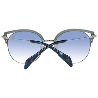 Blaue Sonnenbrille aus Metall und Kunststoff