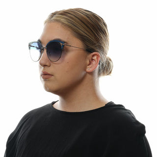 Blaue Sonnenbrille aus Metall und Kunststoff