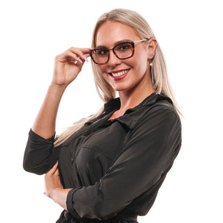 Gafas de metal y plástico marrones (montura)
