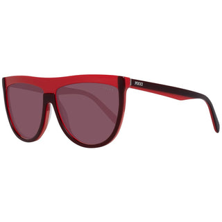 Burgunderfarbene Sonnenbrille aus Kunststoff