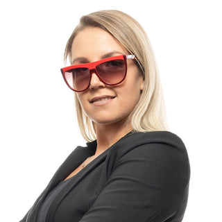 Burgunderfarbene Sonnenbrille aus Kunststoff