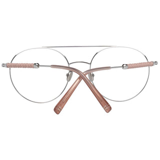 Gafas de metal y cuero plateadas (marcos)
