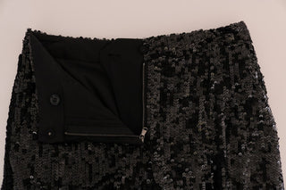 Shorts de moda con lentejuelas negras