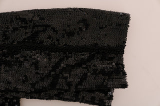 Shorts de moda con lentejuelas negras
