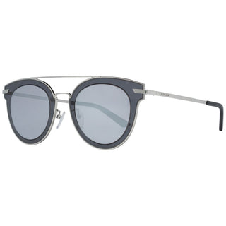 Sonnenbrille aus silbernem Metall und Kunststoff