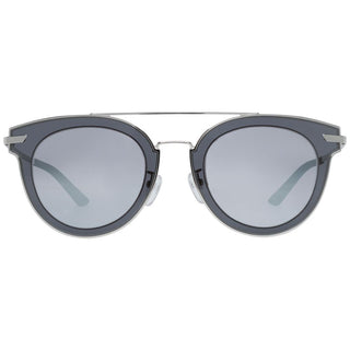 Sonnenbrille aus silbernem Metall und Kunststoff