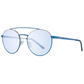 Blaue Sonnenbrille aus Metall und Kunststoff