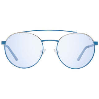 Blaue Sonnenbrille aus Metall und Kunststoff