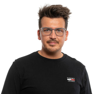 Graue Brille aus Metall und Kunststoff (Fassungen)