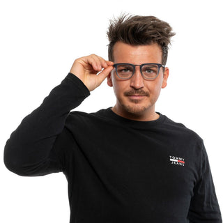 Gafas de metal y plástico azules (montura)