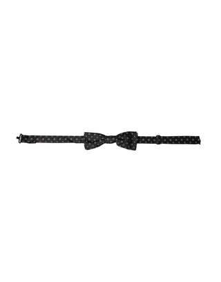 Dark Gray Silk Fantasy Adjustable Neck Men Papillon Bow Tie