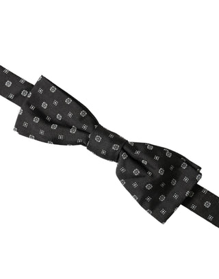 Dark Gray Silk Fantasy Adjustable Neck Men Papillon Bow Tie