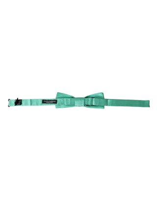 Mint Green Silk Adjustable Neck Men Bow Tie
