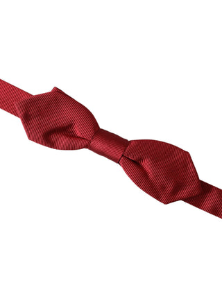 Pajarita para hombre de seda roja jacquard con cuello ajustable