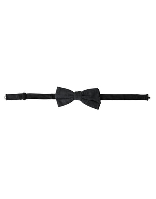 Pajarita para hombre de seda gris oscuro con cuello ajustable