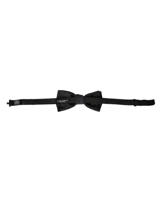 Pajarita para hombre de seda gris oscuro con cuello ajustable