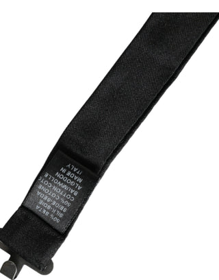 Pajarita para hombre de seda gris oscuro con cuello ajustable