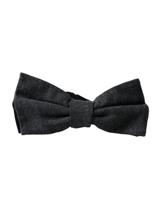 Pajarita para hombre de seda gris oscuro con cuello ajustable