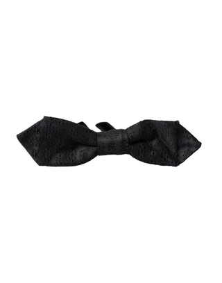 Dark Gray Silk Fantasy Adjustable Neck Men Bow Tie