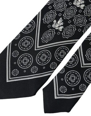 Dark Gray Patterned 100%Silk Adjustable Tie