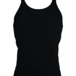 Camiseta interior sin mangas tipo tank top negra para hombre