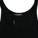 Camiseta interior sin mangas tipo tank top negra para hombre