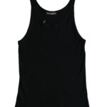 Camiseta interior sin mangas tipo tank top negra para hombre