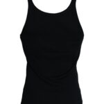 Camiseta interior sin mangas tipo tank top negra para hombre