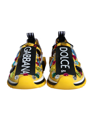 Zapatillas deportivas amarillas Sorrento con cristales para mujer