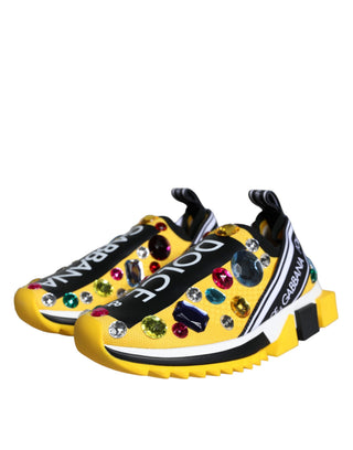 Zapatillas deportivas amarillas Sorrento con cristales para mujer