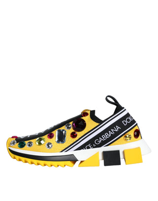 Zapatillas deportivas amarillas Sorrento con cristales para mujer
