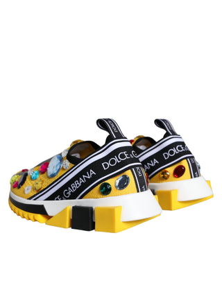 Zapatillas deportivas amarillas Sorrento con cristales para mujer