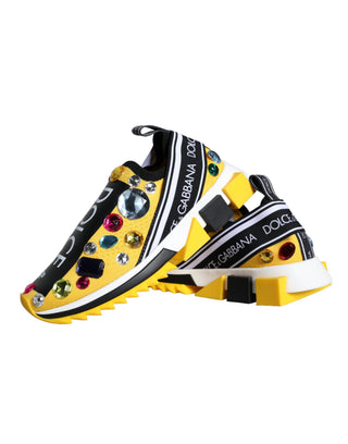 Zapatillas deportivas amarillas Sorrento con cristales para mujer