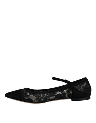 Zapatos planos Taormina con encaje Bellucci negro  