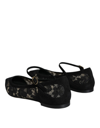 Zapatos planos Taormina con encaje Bellucci negro  