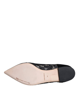 Zapatos planos Taormina con encaje Bellucci negro  