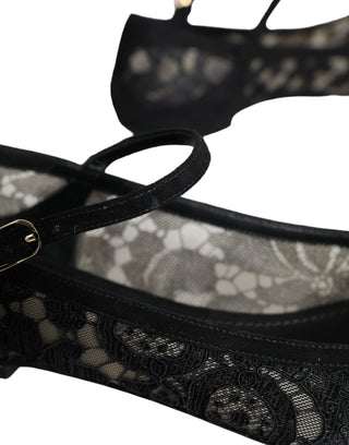 Zapatos planos Taormina con encaje Bellucci negro  