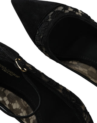 Zapatos planos Taormina con encaje Bellucci negro  