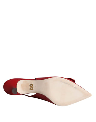 Rote Devotion Leder Pumps Slingback-Schuhe