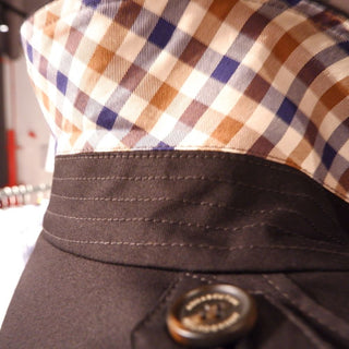 Gabardina azul de algodón para hombre
