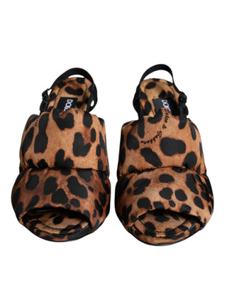 Sandalias Keira con Tira Trasera y Estampado de Leopardo Marrón