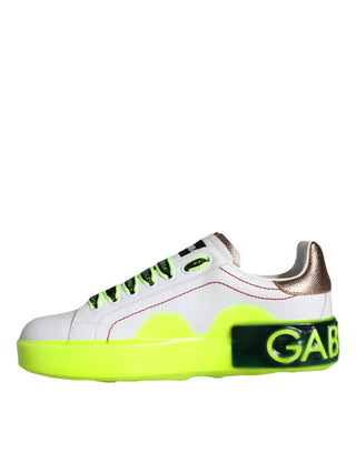 Zapatillas bajas Portofino de cuero blanco