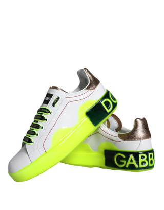 Zapatillas bajas Portofino de cuero blanco