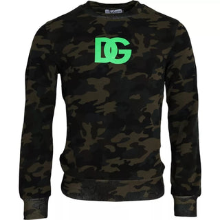 Schwarzer Camouflage Rundhalspullover