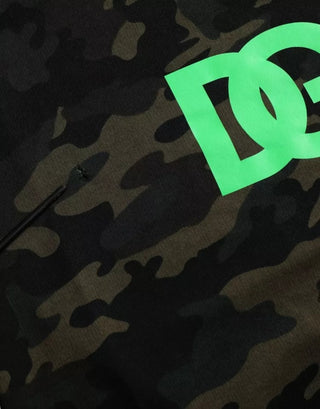 Schwarzer Camouflage Rundhalspullover