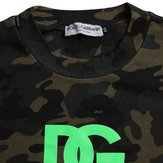 Schwarzer Camouflage Rundhalspullover