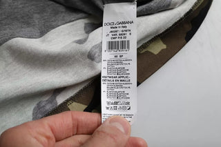 Camiseta de hombre de algodón con cuello redondo y camuflaje multicolor