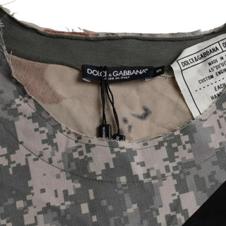 Camiseta de hombre de algodón con cuello redondo y camuflaje multicolor